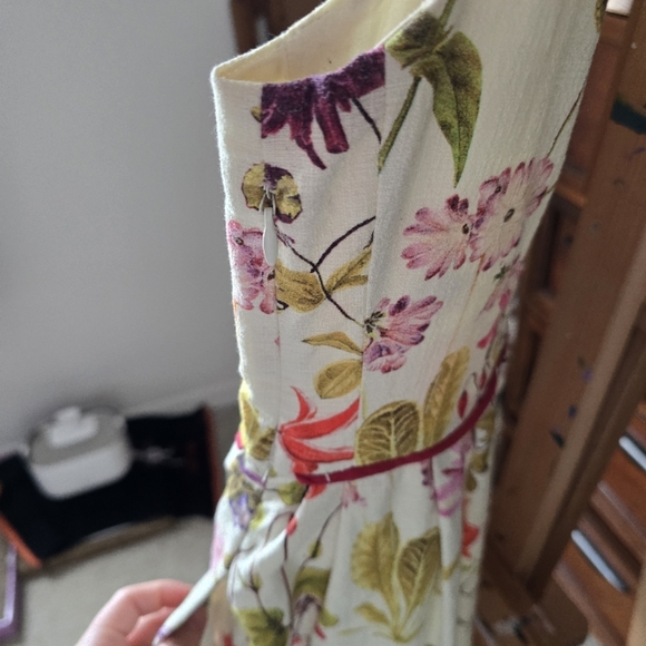 Lands End Cotton Floral Knee-Length Sundress with Pockets - Picture 2 of 12